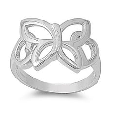 Butterfly Love Knot Ring, Rhodium Plated, Christian Inspired Jewelry