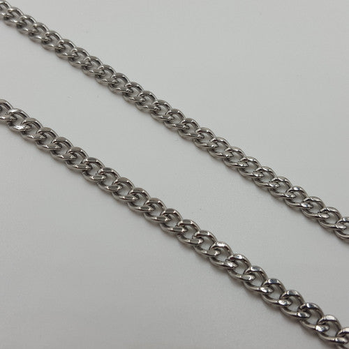 Sterling Silver Curb Chain Hip Hop Necklace
