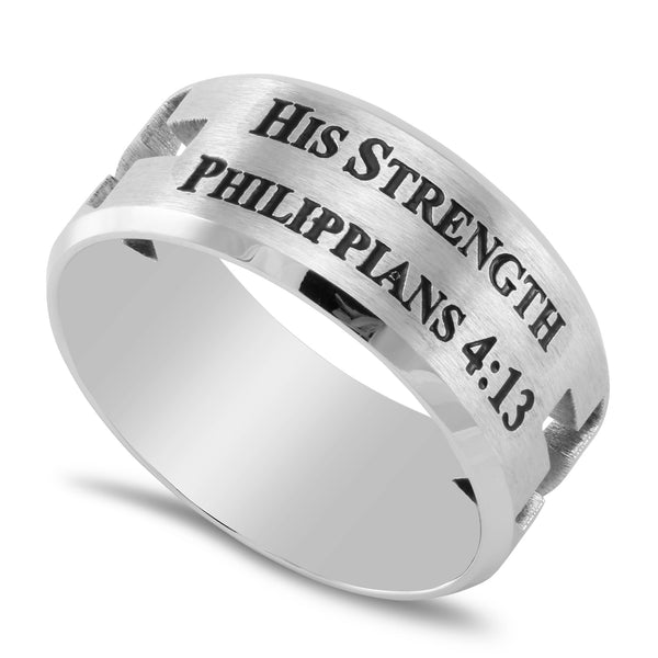 Christ My Strength Ring Phil 4 13