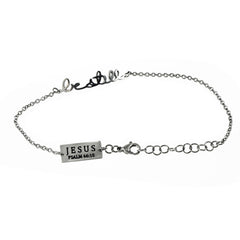 BE STILL Jewelry for Women Christian Bracelet Psalm 46:10, Stainless Steel Adjustable