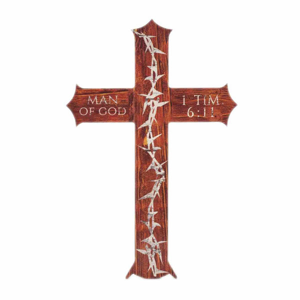 Crown Of Thorns Cross Decoration 1 Timothy 6:11