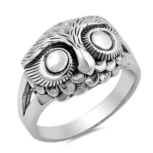 Wisdom Owl Ring – 925 Sterling Silver and Gold Plated - GREEK ROOTS