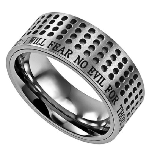 Fear No Evil Psalms Ring