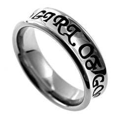 GIRL OF GOD Proverbs 31 Women's Christian Truth Band Ring, Stainless Steel