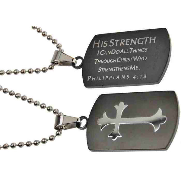His Strength Philippians Necklace