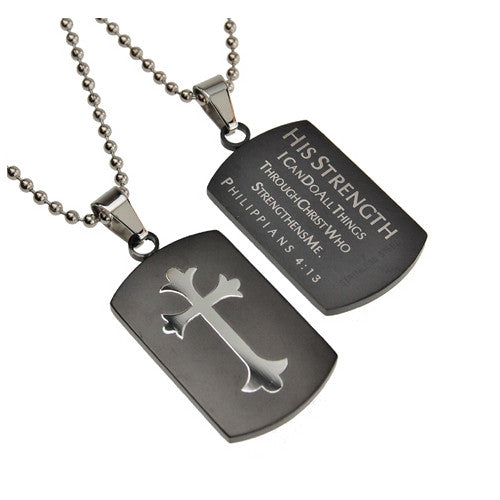 His Strength Philippians Necklace
