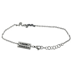 Hope Bracelet, Jeremiah 29:11 Bible Verse, Adjustable 7" to 8" Steel Chain
