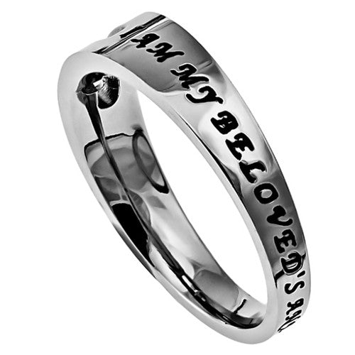 I Am My Beloved's Promise Ring with Song of Solomon Bible Verse