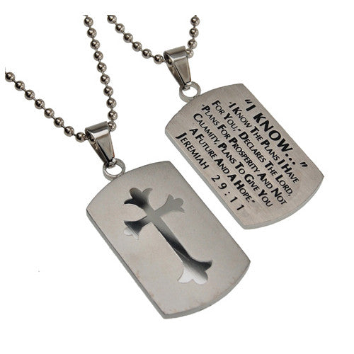 Dog Tag Bible Verse Necklace – Sierra Metal Design