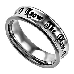 I KNOW Jeremiah 29:11 Women's Christian Truth Band Ring, Stainless Steel