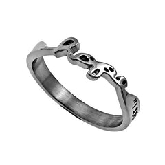 Hand Writing Bible Verse, Hope Jeremiah 29:11 Ring, Stainless Steel