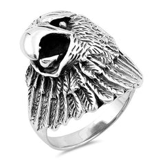 Isaiah 40:31 Eagle Ring Bible Verse, Sterling Silver