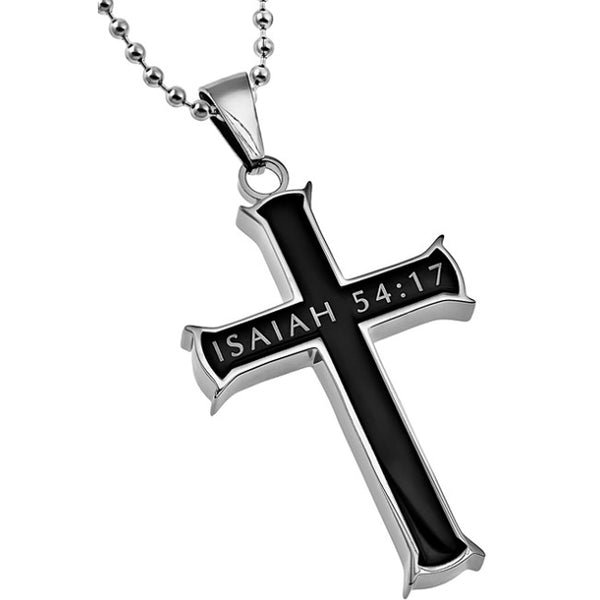 Isaiah 54:17 Cross Necklace