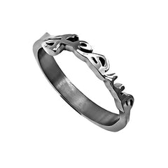 Hand Writing Bible Verse, Jesus John 3:16 Ring, Stainless Steel