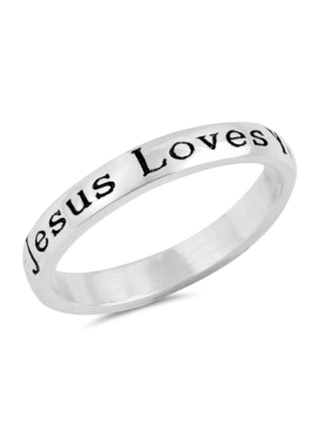 Jesus Loves You Ring 925 Silver