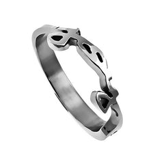 Hand Writing Bible Verse, Joy Nehemiah 8:10 Ring, Stainless Steel