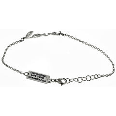 Love Bracelet, 1 Corinthians 13:4-8 Bible Verse, Adjustable 7" to 8" Steel Chain