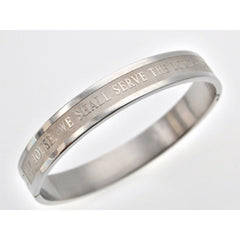 ME AND MY HOUSE Bangle Bracelet, Christian Bible Verse, Stainless Steel