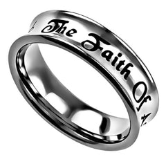 MUSTARD SEED Luke 17:6 Women's Christian Truth Band Ring, Stainless Steel
