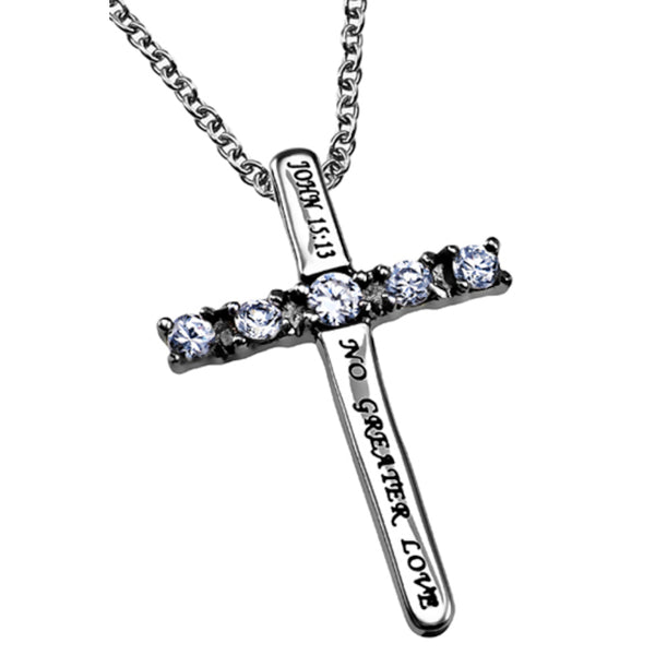 NO GREATER LOVE Cross Necklace