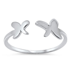 Open End Butterfly Ring, 925 Sterling Silver, Christian Inspired Jewelry