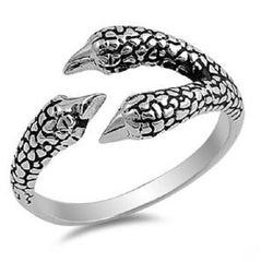 Open End Eagle Claw Sterling Silver Ring, Isaiah 40:31 Christian Bible Jewelry