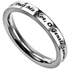 Pass Me Not, O Gentle Saviour Ring Stainless Steel Band Ring Hymn Inspired