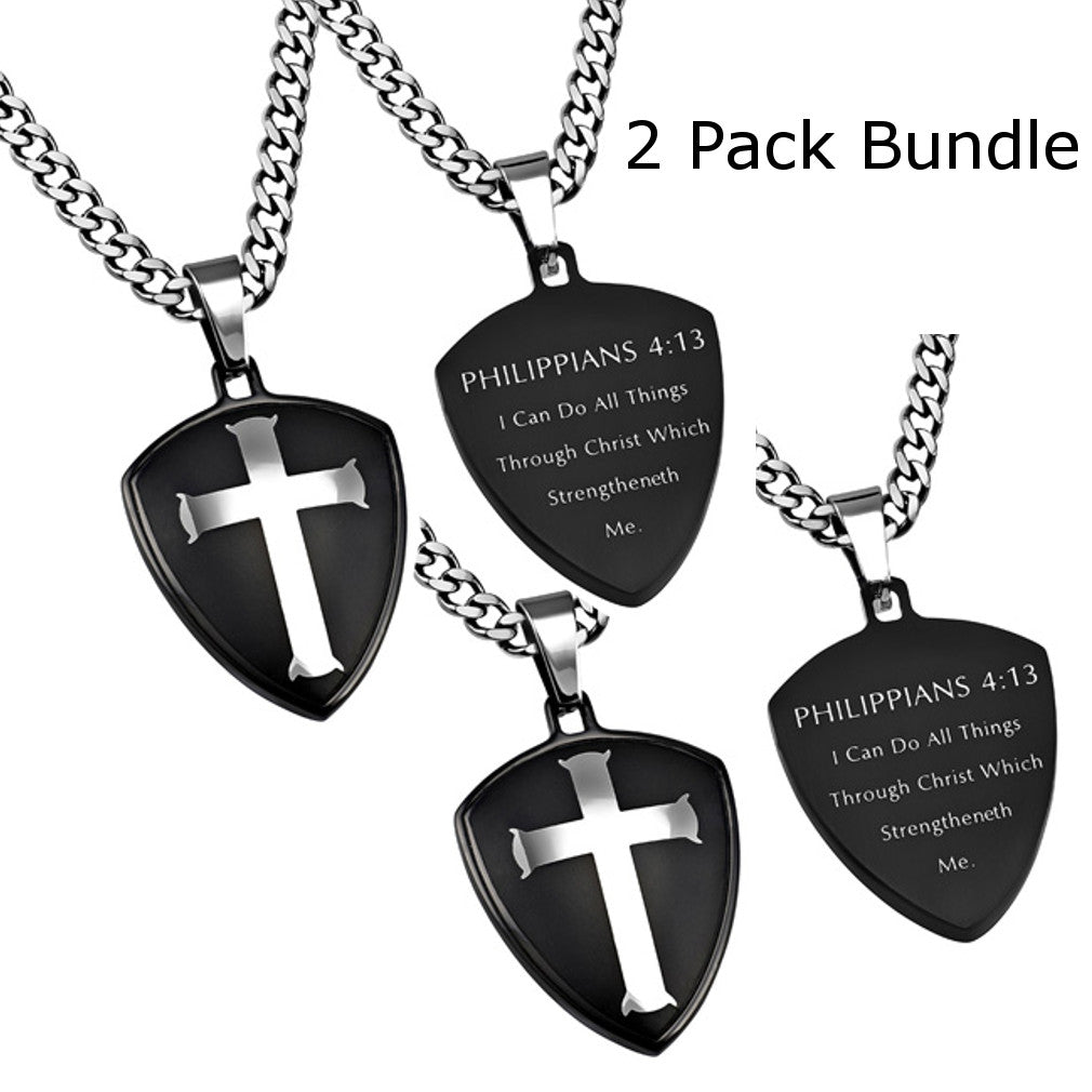 Philippians 4:13 Pendant Dog Tag, Bible Verse about His Strength, Stai –  North Arrow Shop