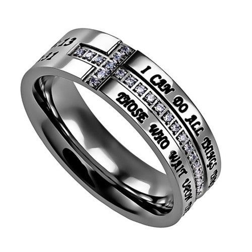 Philippians 4:13 Jewelry Cross Ring