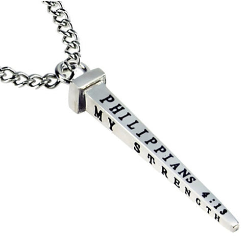 Philippians 4:13 Nail Necklace