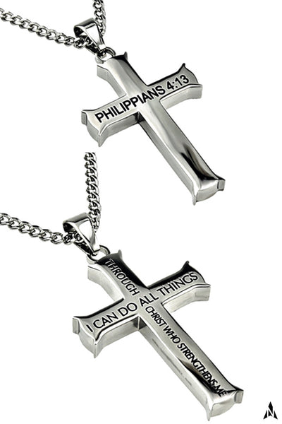 Philippians 4:13 Necklace Jewelry Simple