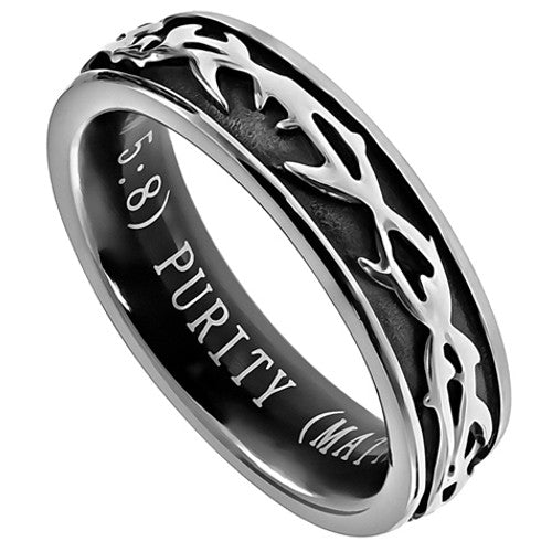 Purity Ring for Girls Crown of Thorns