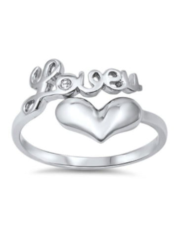 Love u And Heart Ring