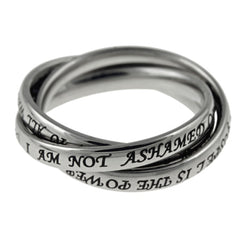 Triple Band Ring UNASHAMED Promise Stainless Steel Jewelry