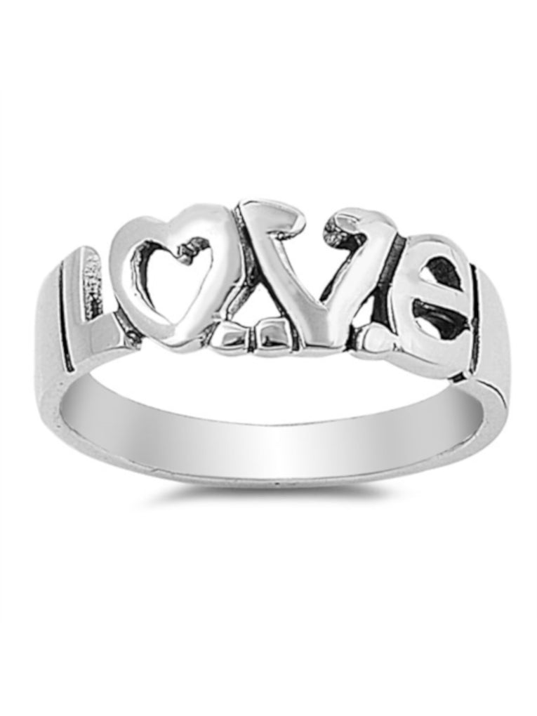 LOVE Thin Band Ring