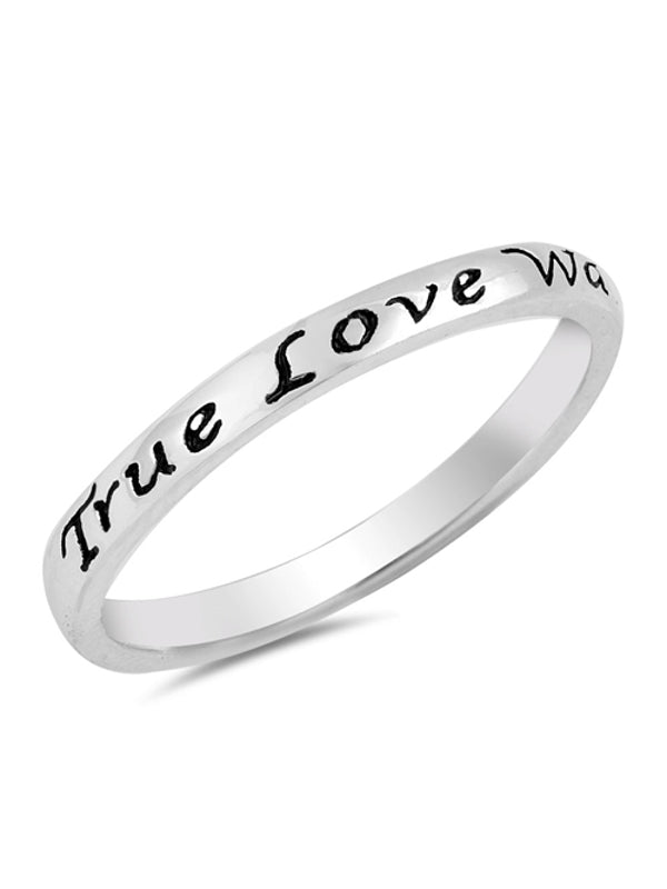 True Love Waits Ring, Sterling Silver Thin Band for Girls – North