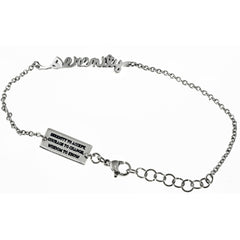 SERENITY Bracelet, Bible Verse, Adjustable 7" to 8" Steel Chain
