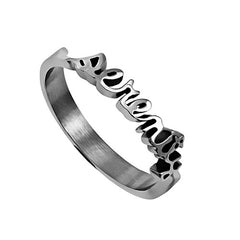 Hand Writing Bible Verse, Serenity Prayer Ring, Stainless Steel