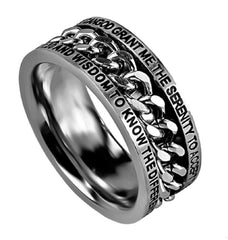 Serenity Prayer Bible Verse, Stainless Steel Spinner
