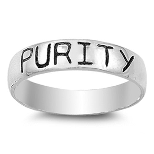Silver PURITY Word Ring
