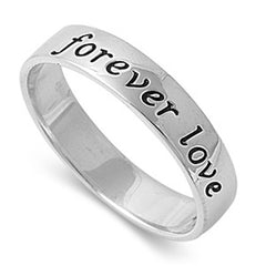 Simple Sterling Silver Forever Love Ring, Promise Gift For Her