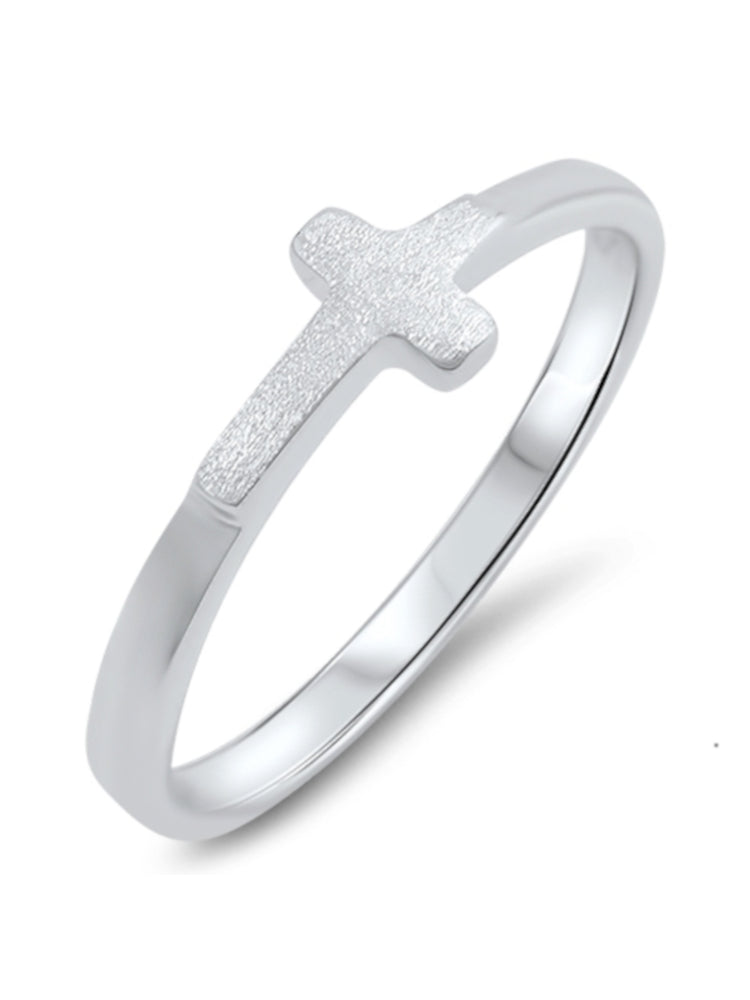 Buy GIVA Oxidised Silver Classic Cross Ring For Him | Shoppers Stop