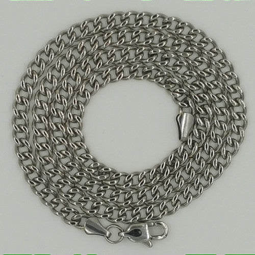 Stainless Steel Curb Chain Necklace For Men