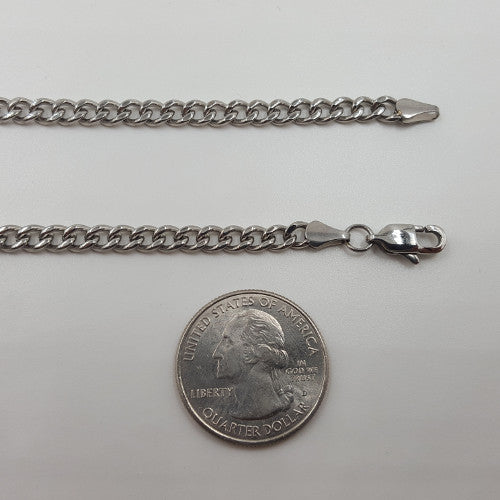 925 Silver Curb Chain Italian Necklace