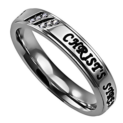 Stainless Steel Inspirational Ring Philippians 4:13