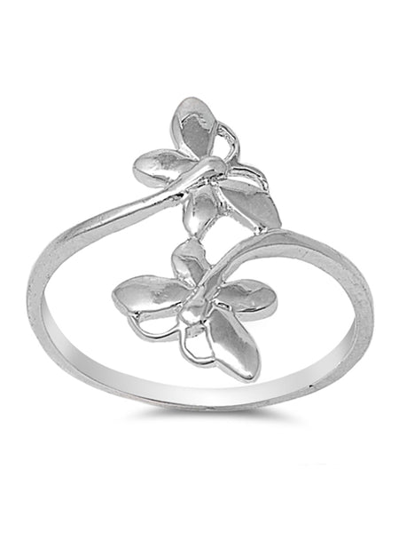 Sterling Silver Twin Butterfly Ring