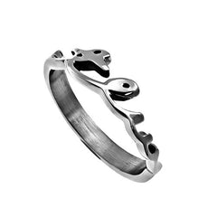 Hand Writing Bible Verse, True Love Waits 1 Timothy 4:12 Ring, Stainless Steel