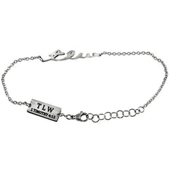 True Love Waits Bracelet, 1 Timothy 4:12 Bible Verse, Adjustable 7" to 8" Steel Chain