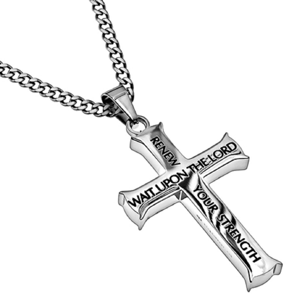 JEREMIAH 29:11 Shield Cross I Know Necklace with Bible Verse, Stainless  Steel – North Arrow Shop