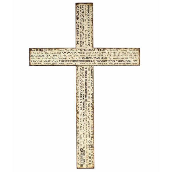 Wooden Cross Wall For Home God Bible Verse Large